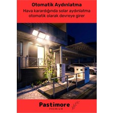 Pastimore Premium Kumandalı Solar Güneş Enerjili 122 Ledli Hareket Sensörlü Bahçe Aydınlatma Sokak Lambası