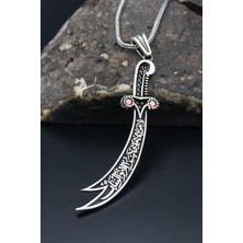 Prestige Gümüş Zülfikar Kılıç Figürlü 925 Ayar Erkek Gümüş Kolye Zincir
