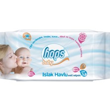 Hops Baby Islak Havlu 50'li, Standart Boy, (50 x 6 Adet) - 300 Yaprak