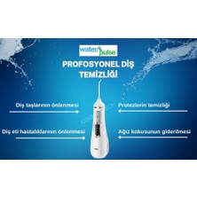 Waterpulse Water Flosser V500 Kablosuz Taşınabilir Ağız Duş Bakım Seti Beyaz