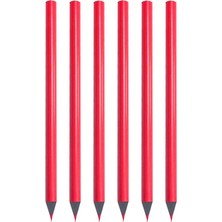 Artlantis Jumbo Kırmızı Kalem 6 Adet Kırmızı Başlık Kalemi Üçgen Kırmızı Renk Kurşun Kalem Ilk Kalemim