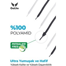 GoLite 150 cm Yassı Spor Ayakkabı Bağcık , Orijinal Sneakers Bağcığı 1 Çift / Beyaz