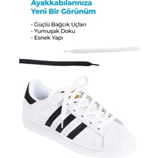 GoLite 150 cm Yassı Spor Ayakkabı Bağcık , Orijinal Sneakers Bağcığı 1 Çift / Beyaz