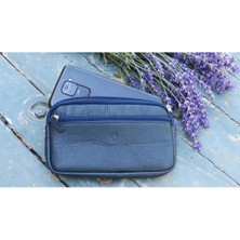 Erkek Kemer Çantası Iki Gözlü Telefon Çantası %100 Hakiki Dana Derisi