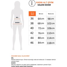 Balenbi 1009 Lacivert Yüksek Bel Cepli Mevsimlik Dokuma Kadın Pantolon