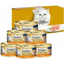 Gourmet Gold Kıyılmış Hindili Yetişkin Konserve Kedi Maması 6x85 Gr