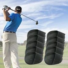 Kenann Golf Demir Kafa Golf Eğitimi Golfçü Siyah Büyük Için Set Koruyucu Pu Başörtüsü Kapakları (Yurt Dışından)