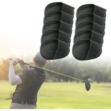 Kenann Golf Demir Kafa Golf Eğitimi Golfçü Siyah Büyük Için Set Koruyucu Pu Başörtüsü Kapakları (Yurt Dışından)