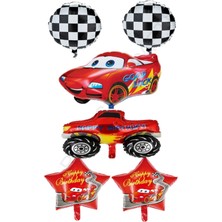 Rönesans Parti Jeep ve Araba Yarış Temalı Yıldızlı Folyo Balon Seti