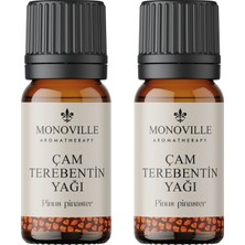 Monoville Çam Terebentin Uçucu Yağı 2'li Set %100 Saf Ve Doğal ( Pine Turpentine Oil ) 2x10 ml