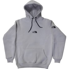 The North Face Kadın Kapüşonlu Bağcıklı Kanguru Cepli Aplikeli Taş Rengi Bomber Sweatshirt Ksk-Nrf