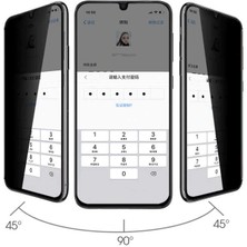 HEPTEKİLETİŞİM Samsung Galaxy M21 Hayalet Ekran Koruyucu Temperli Tam Kaplayan Tasarım (New 5d Privacy)