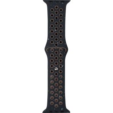 Coolacs Apple Watch Seri 1/2/3 38MM Uyumlu Kordon Yeni Seri 2023 Silikon Strap Kayış Siyah