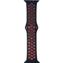 Coolacs Apple Watch Seri 1/2/3 38MM Uyumlu Kordon Yeni Seri 2023 Silikon Strap Kayış Lacivert