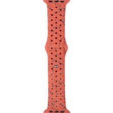 Coolacs Apple Watch Seri 4/5/6/se (1.nesil)/se 40MM Uyumlu Kordon Yeni Seri 2023 Silikon Strap Kayış Turuncu