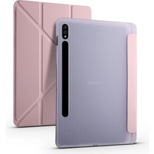 Ivoomi Ivoomi samsung Galaxy Tab S7 Fe/s7 S8 Plus T970/X800/T733/T737/T736 12.4"kalemlikli Trifolding Rose