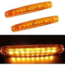 Akfar Otomotiv Parmak LED 9 Ledli Yan Lamba (12 ve 24 Volt ile Çalışır) (10 Adet)