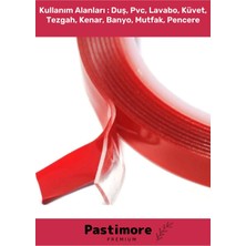 Pastimore Duş Pvc Lavabo Küvet Tezgah Süper Güçlü Duvar Çerçeve Taşıyıcı Çift Taraflı Nano Teknolojili Bant