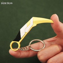 Dgn Aksesuar Valorant Asil Bıçak Metal Mini Figür (Anahtarlık) ve Dekor Standı
