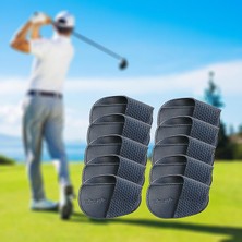 Bahara Golf Demir Kafa Kapakları Seti Taşınabilir Koruyucu Pu Deri Başörtüsü Golf Kafa Derin Mavi Büyük (Yurt Dışından)