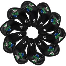 Bahara 10X Golf Demir Başörtüsü Koruma Görevlisi Erkekler Hediye Pu 4, 5, 6, 7, 8, 9,a,s,p,x Siyah (Yurt Dışından)