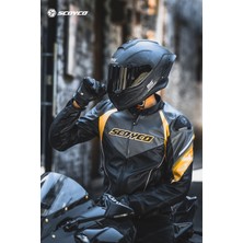 Scoyco JK187 4 Mevsim Motosiklet Montu Black-Gold