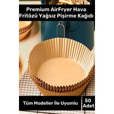 Pastimore Premium Bpa Içermez Tüm Modeller Ile Uyumlu Airfryer Hava Fritözü Yağsız Pişirme Kağıdı 50 Adet