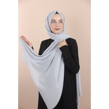 Siyane Açık Gri Sima Şifon Şal