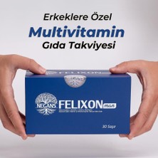 Negans Felixon Man - Erkeklere Özel Multivitamin L- Karnitin Koenzim Q10 Kore Gingnseng Selenyum Miyo- İnositol L-Arjinin Glutatyon