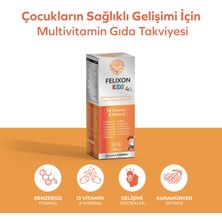 Negans Felixon Kids – Çocuk Multivitamin Şurubu 13 Vitamin ve 8
Mineral (150 ML) Vitamin C, Vitamin E, Çinko, Vitamin B6, Demir, Selenyum, Çinko, Vitamin B5