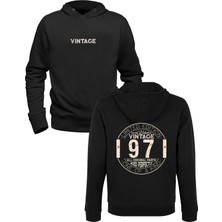 Alfa Tshirt Vintage One Of A Kind 1971 Siyah Ön Arka Baskılı Sweatshirt