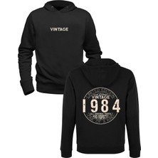 Alfa Tshirt Vintage One Of A Kind 1984 Siyah Ön Arka Baskılı Sweatshirt