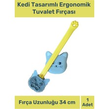 Pastimore Özel Dizayn Yüksek Kaliteli Tuvalete Zarar Vermeyen Kedi Tasarımlı Ergonomik Tuvalet Fırçası