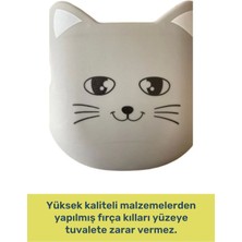 Pastimore Özel Dizayn Yüksek Kaliteli Tuvalete Zarar Vermeyen Kedi Tasarımlı Ergonomik Tuvalet Fırçası