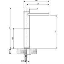 Bocchı Canyon Swarovski® Yüksek Lavabo Bataryası Antik Siyah 1014-0002-SB