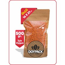 Doypack Geniş Pencereli Kraft Kilitli 16X27 (500 Gr.) 50-100-250 Adet