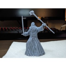 3duman Yüzüklerin Efendisi Gandalf Figürü  Beyaz  10 x 15 cm