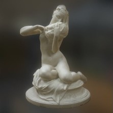 3duman Andre Chenier Muse Kadın Figürü  Beyaz  10 x 15 cm