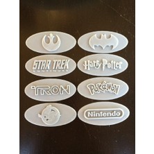 3duman Tron Yazılı Mini Figür  Beyaz  5 x 10 cm