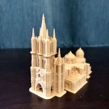 3duman Parroquia De San Miguel Arcángel Kilisesi Figürü  Beyaz 10 x 15 cm