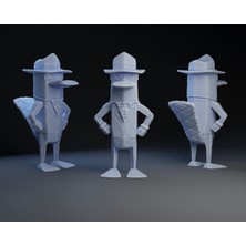 3duman Fineas ve Förb Ajan Ornitorenk Perry Figürü  Beyaz  5 x 10 cm