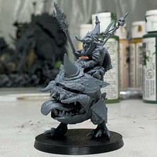 3duman Mızraklı Ork Binicisi Figürü  Siyah  5 x 10 cm
