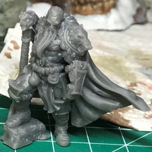 3duman Barbar Şefi Figürü  Gri  5 x 10 cm
