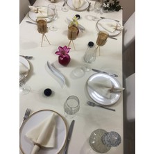 Zeren Home Keten Görünümlü Dertsiz Masa Örtüsü Krem