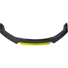 Oto Aksesuarcım Universal Fc5 Model Tampon Eki Ön Lip 4 Parça Siyah Sarı