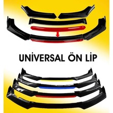 Oto Aksesuarcım Universal Fc5 Model Tampon Eki Ön Lip 4 Parça Siyah Sarı