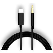 Oto Aksesuarcım Concord JH-023 Lightning Aux Çevirici 3.5mm Aux Çevirici Kablo Otg 1 Metre Siyah