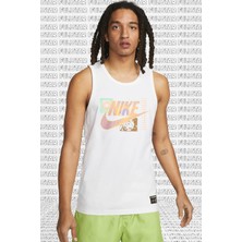 Nike Sportswear Cotton Festival Tank White Pamuklu Günlük Stil Atlet Beyaz