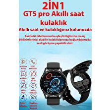 Saat Gt5 Buds Akilli Saat ve Tws Bluetooth Kulaklik 2si 1 Arada