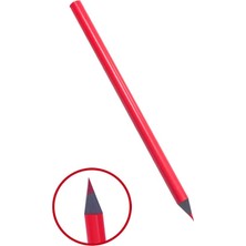 Artlantis Jumbo Kırmızı Kalem 3 Adet Kırmızı Başlık Kalemi Üçgen Kırmızı Renk Kurşun Kalem Ilk Kalemim